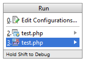 Run PHP file